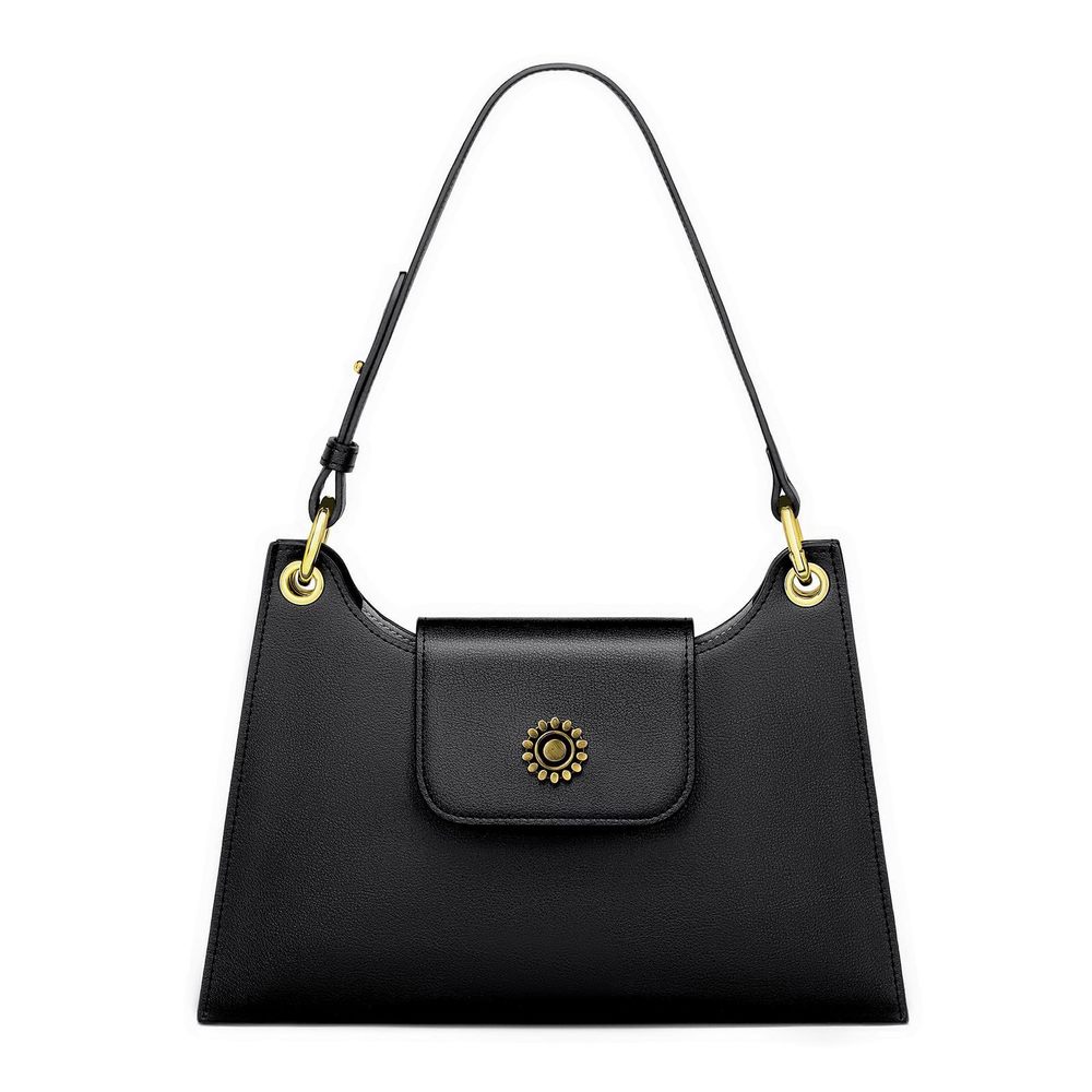 Shoulder Bag Trendy Small Cute Vegan Leather Purses Handbags Black T_T